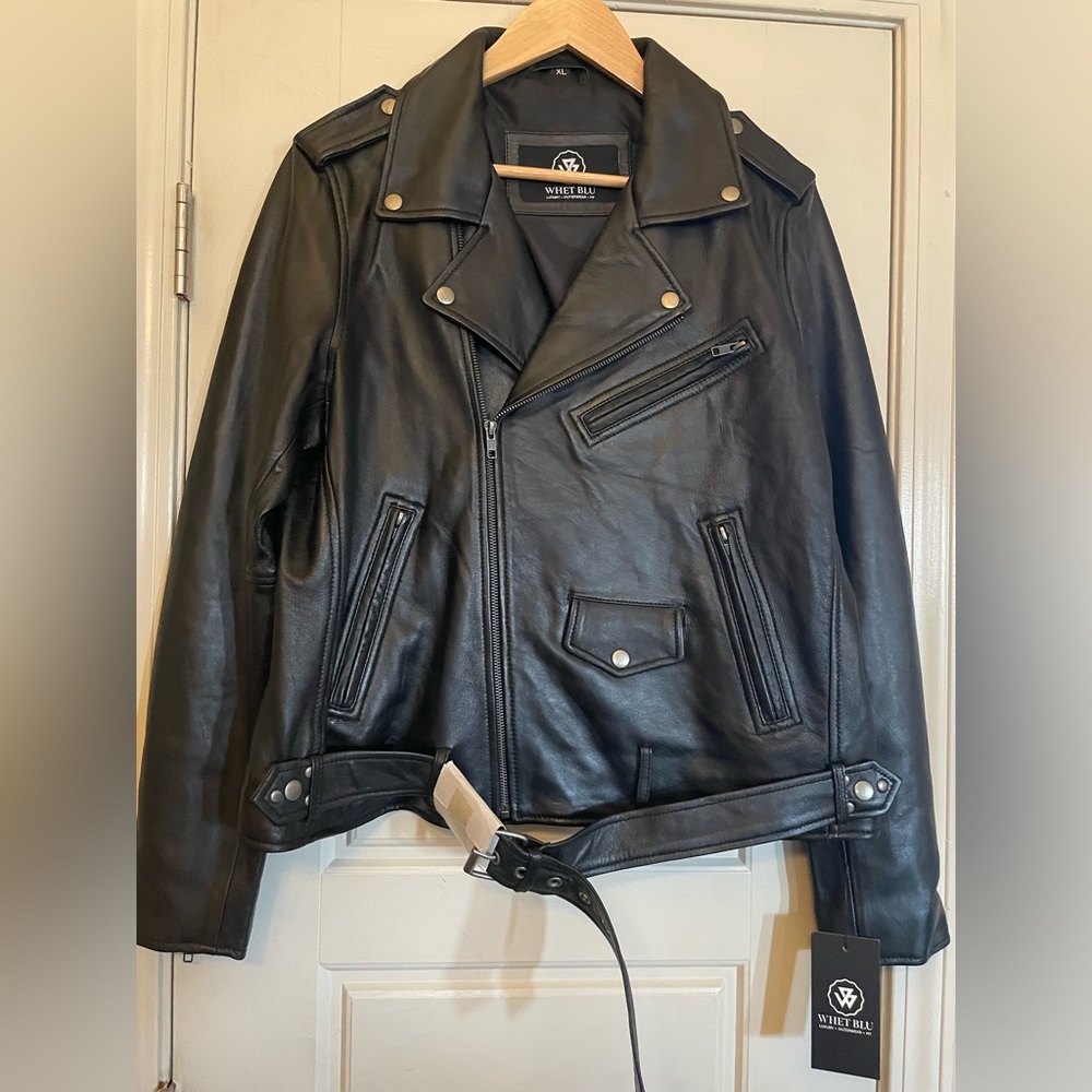 Women's Whet Blu Rebel Leather Motorcyle Jacket/ size XL